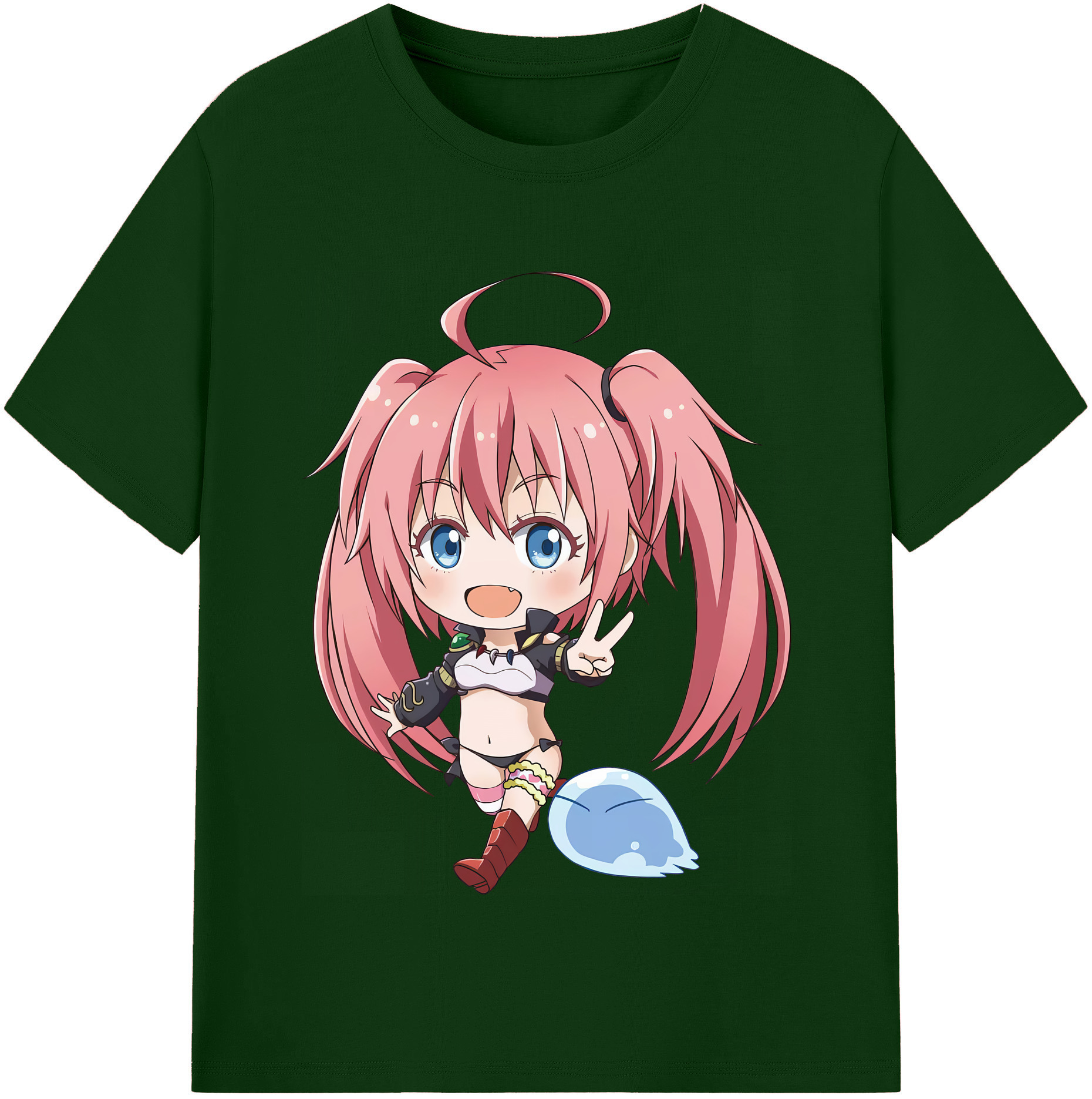 （画像用） 転スラ Regarding Reincarnated to Slime 綿100％半袖Tシャツ（フロントプリント）
